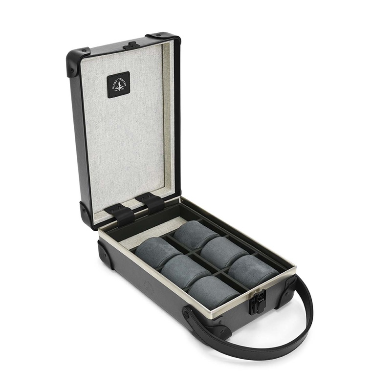 Centenary  6-Slot Watch Case | Charcoal/Black/Black