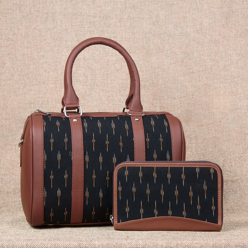 Ikat GreRe - Handbag & Chain Wallet Combo
