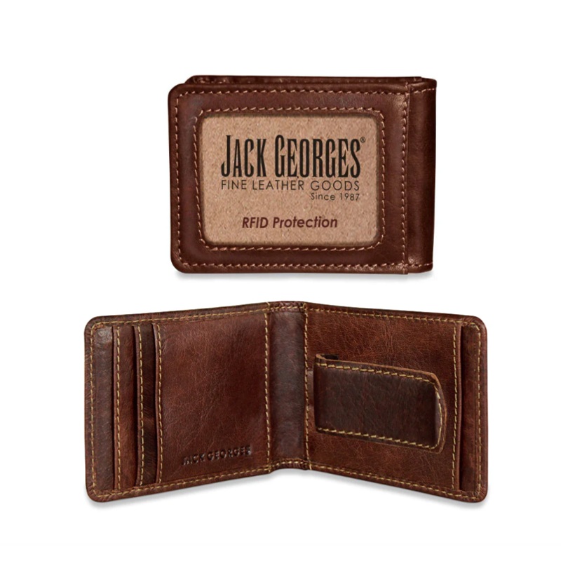 Jack Georges Bi-Fold Money Clip Wallet
