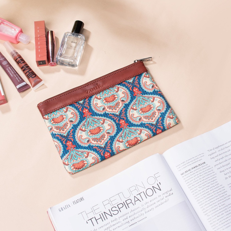 Kovil Blue Cosmetic Pouch