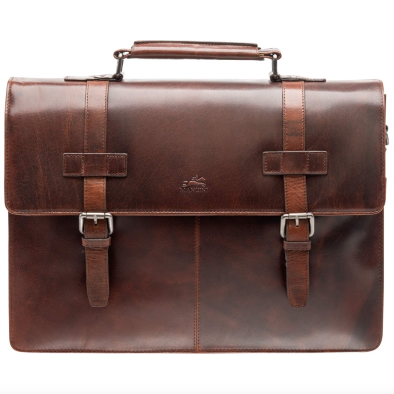 Mancini Double Compartment Briefcase for 15.6 Laptop / Tablet