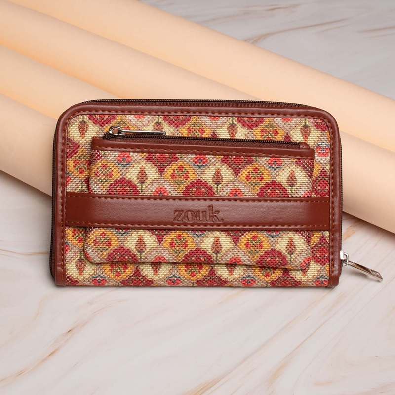 Patiala Florals Classic Zipper Wallet