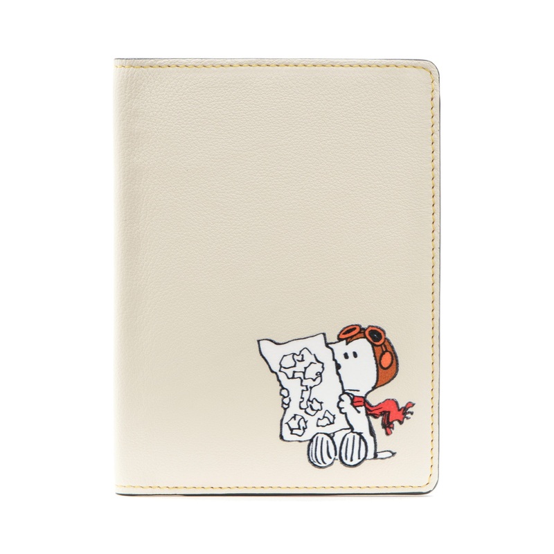 PEANUTS  Passport Sleeve | Ivory/Red