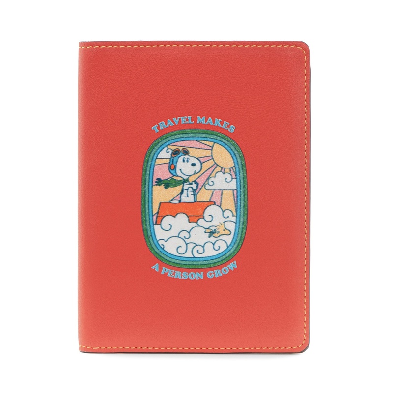 PEANUTS  Passport Sleeve | Red/Orange