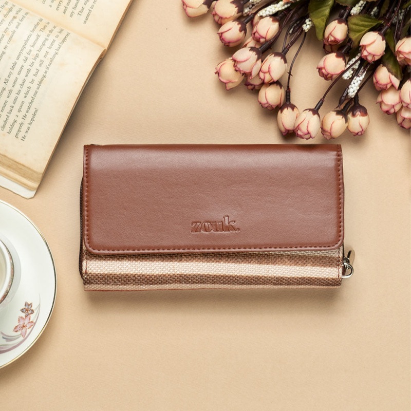 Qutub Stripes Wristlet Wallet