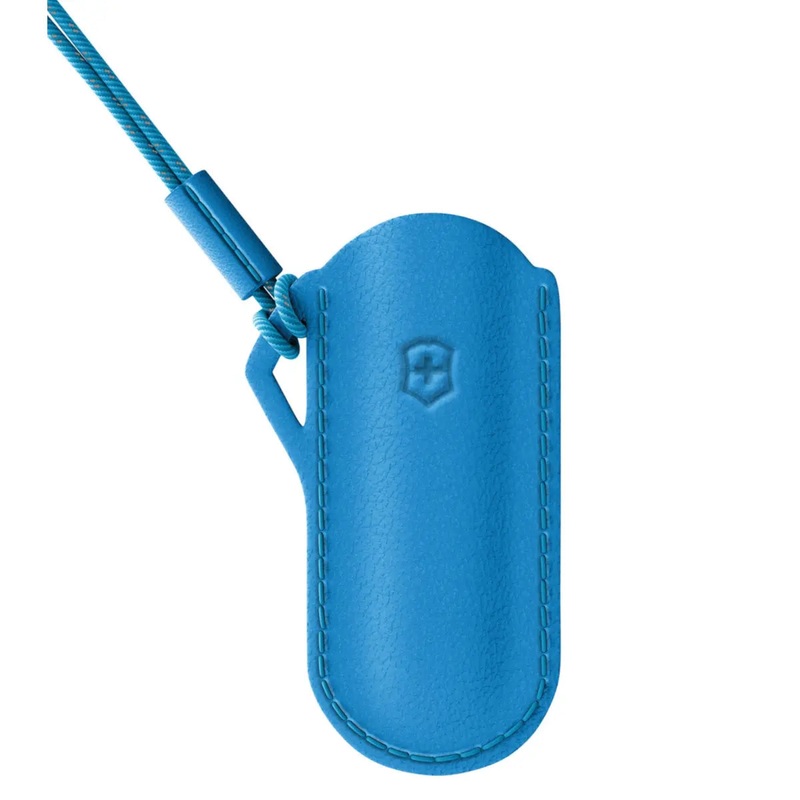 Victorinox 7 cm Classic Swiss Army Knife Leather Pouch - Summer Rain (Blue)