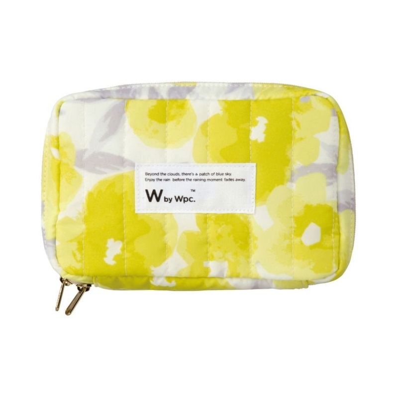 WPC Quilting Gadget Pouch Water Repellent (Gradation Flower Yellow)