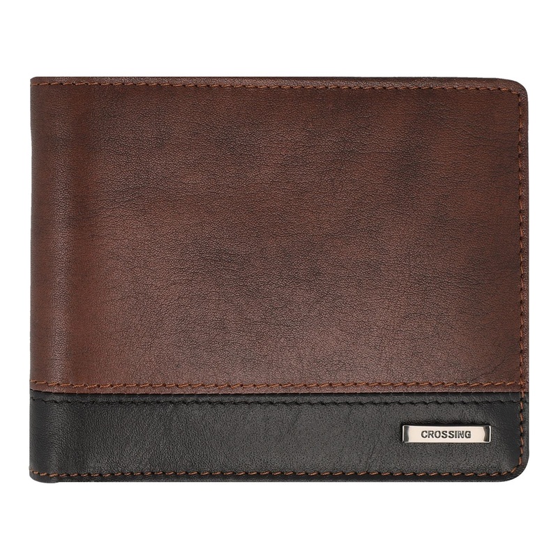Crossing Antique Bi-fold Leather Wallet - Timber - Cafe