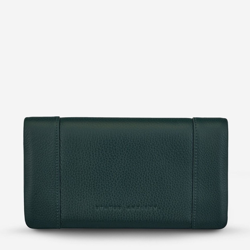 Status Anxiety Some Type Of Love Italian Leather Wallet - Teal