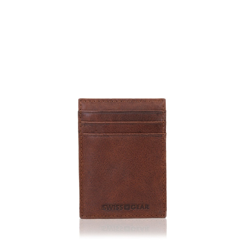 SWISSGEAR Brig Money Clip Wallet in Brown