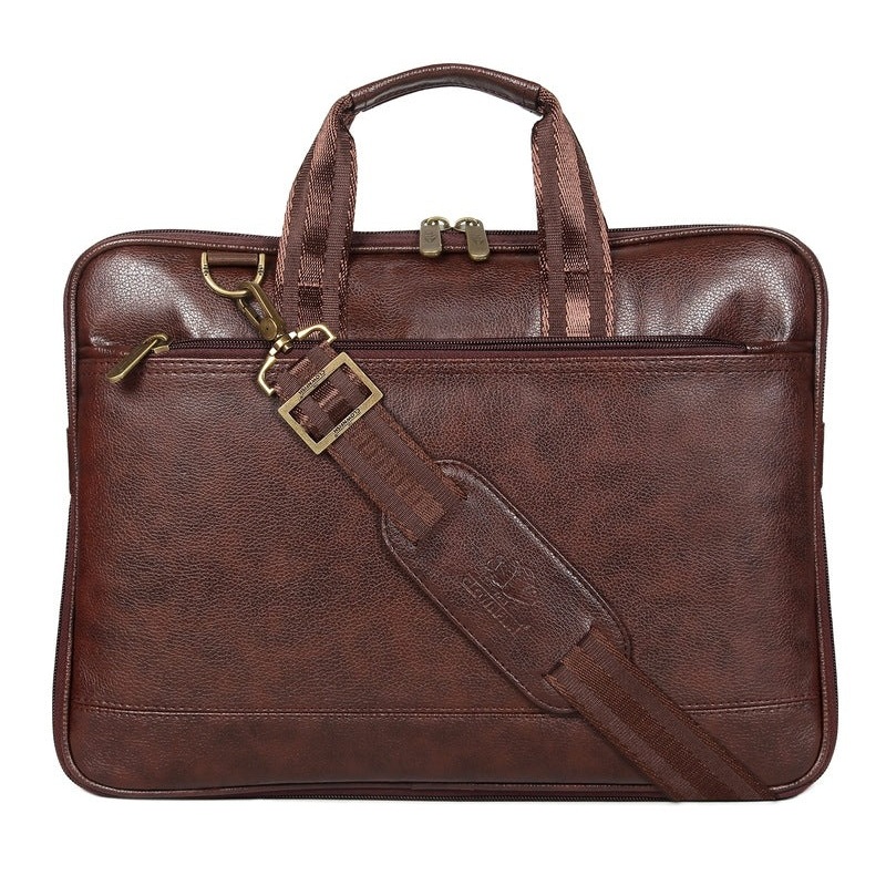 THE CLOWNFISH Rioga Faux leather Unisex 14 Inch Laptop Briefcase