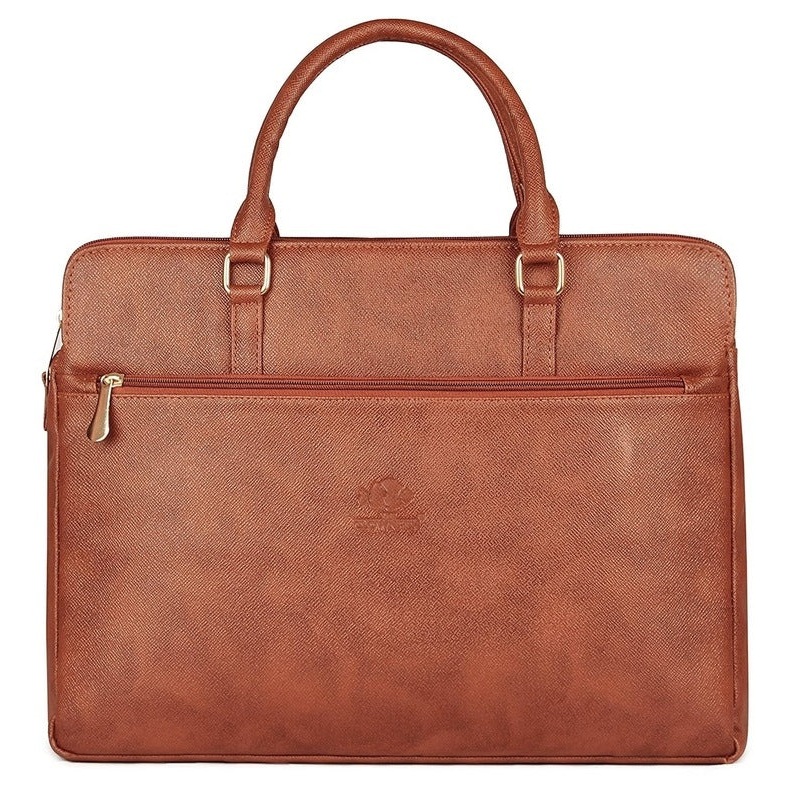 THE CLOWNFISH Synthetic 39 cms Cinnamon Messenger Bag (TCFWHBFL-ABCIN12)
