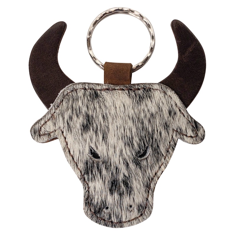 Cowboy Bull Head Keychain