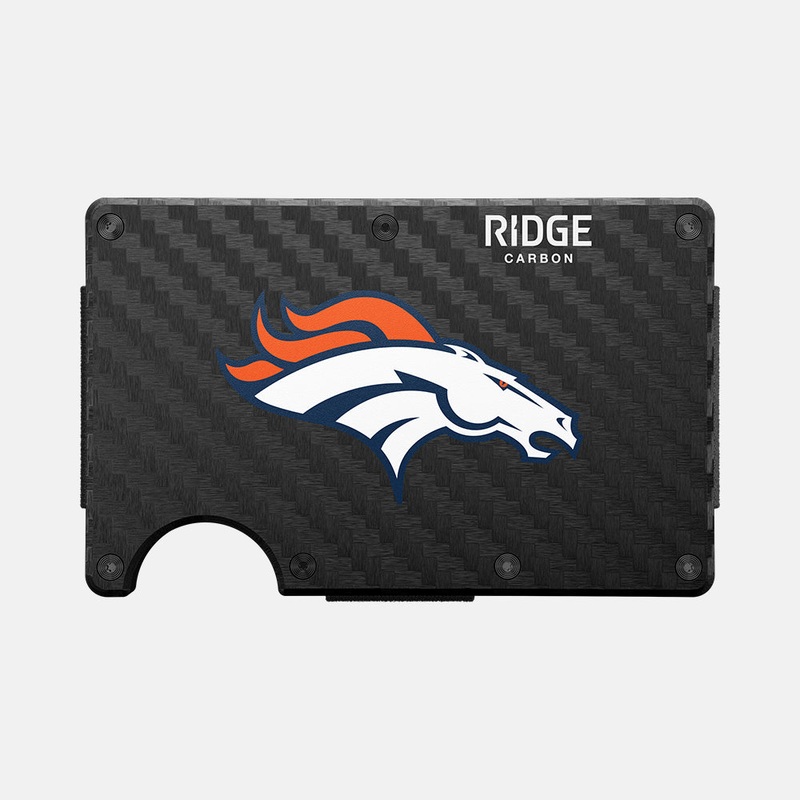 Ridge Wallet - Denver Broncos - Carbon Fiber 3k