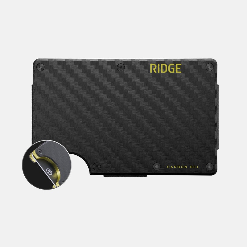 Ridge Wallet - Hyper Lime Carbon 001