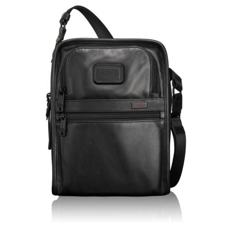 Alpha Leather Travel Men's Organizer Travel Tote