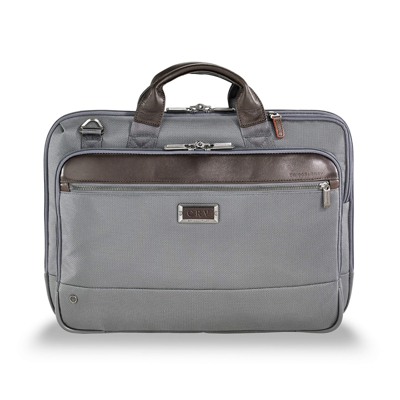 @work Double Gusset Accented Slim Business Briefcase