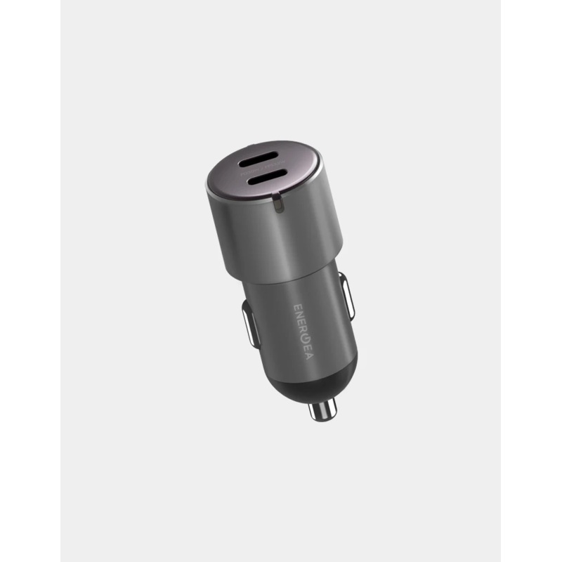 Energea AluDrive D60 | Dual USB-C  66W Aluminium Car Charger - Gunmetal
