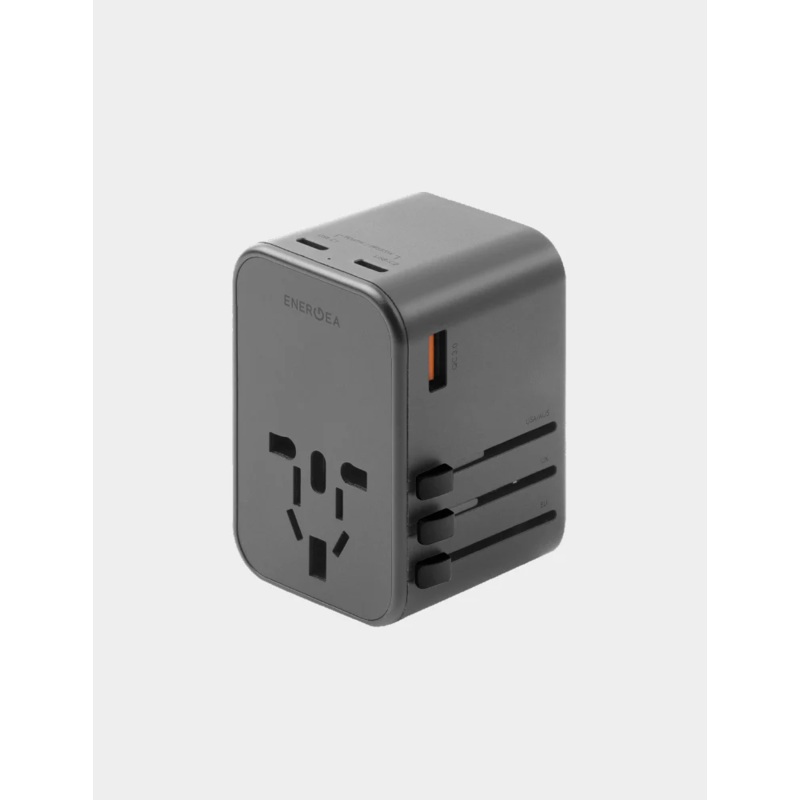 Energea TravelWorld GaN65 | 65W Travel Adapter - Gunmetal
