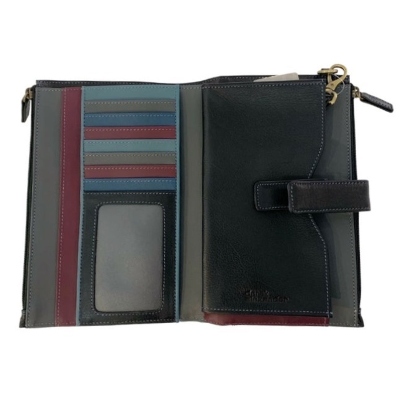Derek Alexander Leather PRISM -Deluxe Wristlet Clutch Wallet