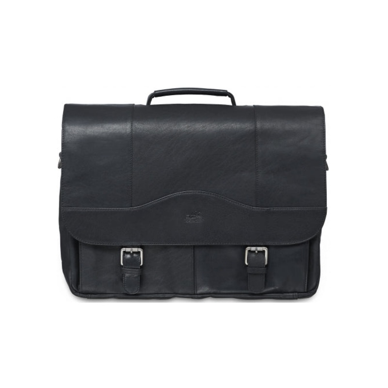 Mancini Leather Porthole briefcase for 15.6 Laptop / Tablet
