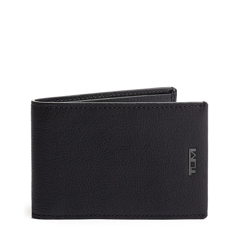 Nassau Leather Slim Single Billfold -black texture