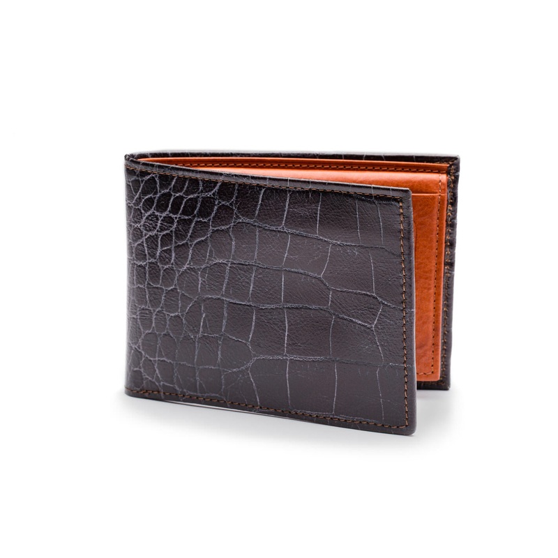 Bosca Men's Vintage Croco - ID Wallet w/ Passcase