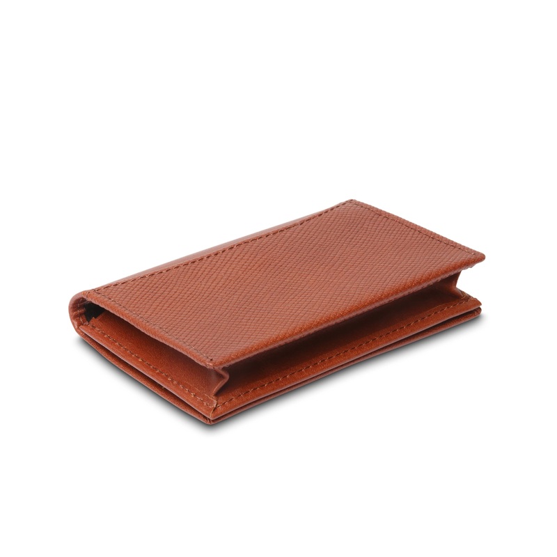 Bosca Saffiano Full Gusset, 2 Pkt Card Case W/I.D.