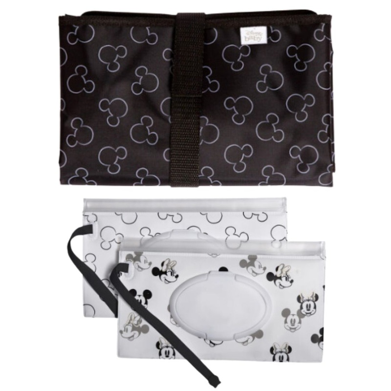 J.L Childress Disney Baby Full Body Changing Pad and Wipes Case Bundle