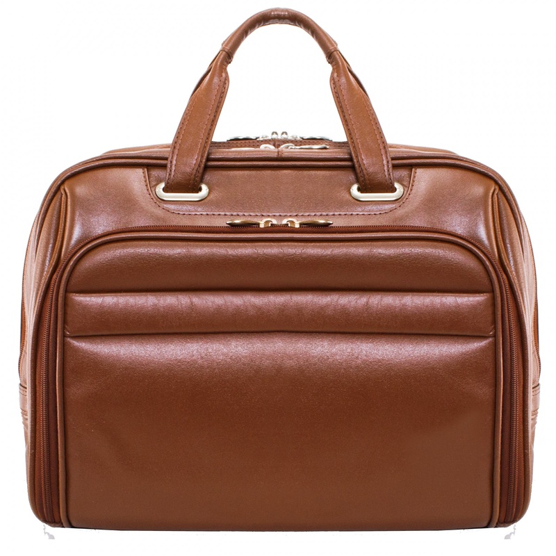 McKlein USA Springfield 15.4" Leather Double Compartment Laptop Briefcase