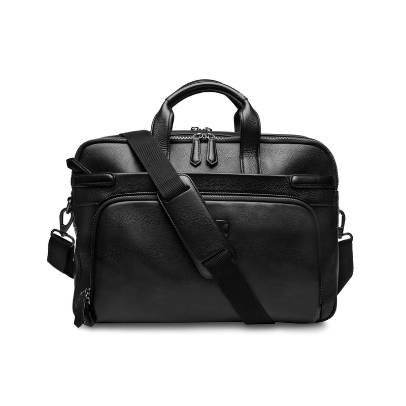 Bosca Nappa Bag Double Zip Laptop Brief