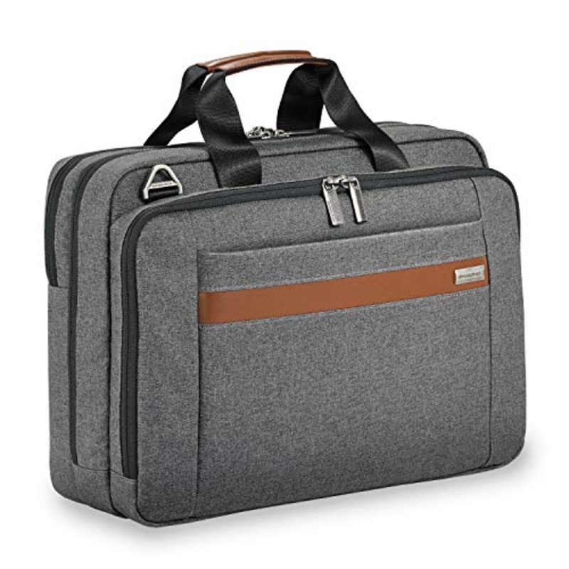 Briggs & Riley Kinzie Street Medium Brief Briefcase, Grey, One Size