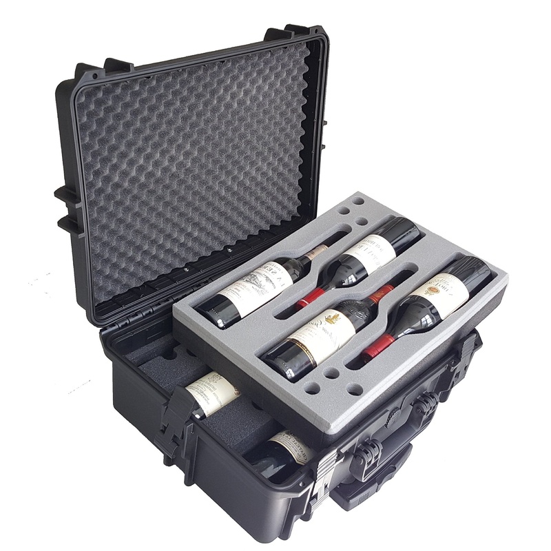 Carrying Case for Wine - Bottles - Winecase - Wheeled Case - Wine transport - Wine Agent - Bottle Wine Carrier - hard case
