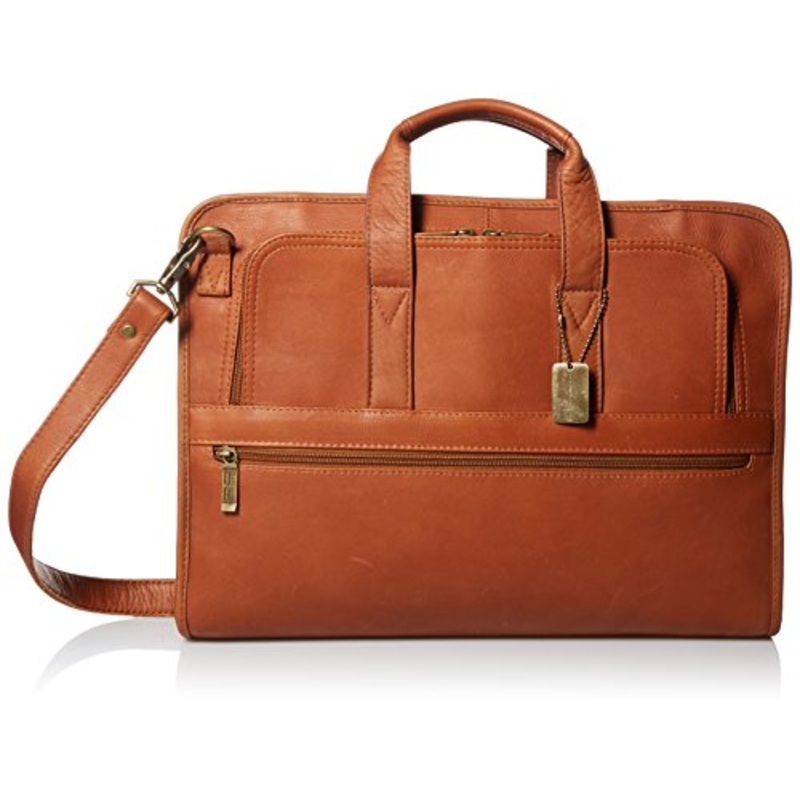 Claire Chase Sydney Briefcase, Saddle, One Size