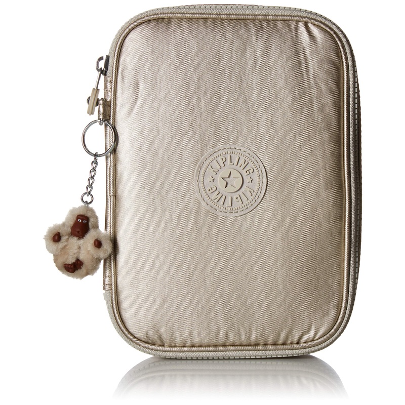Kipling 100 Pens Pencil, Essential Everyday Case, Zip Closure, Cloud Grey Metallic, One Size