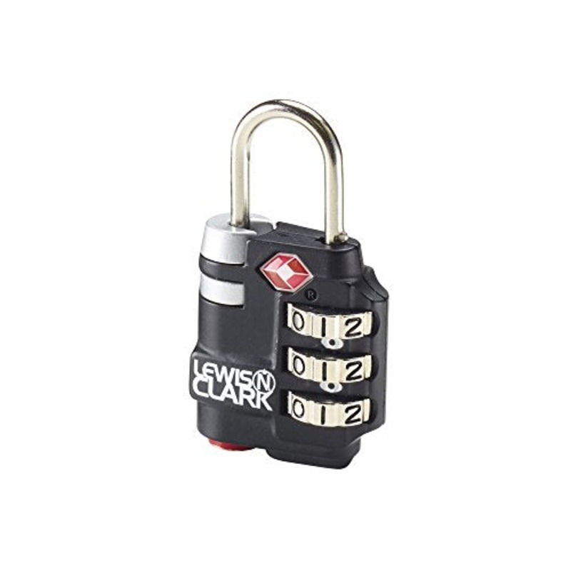Lewis N Clark Travelsentry Indicator 3-Dial Lock, Black