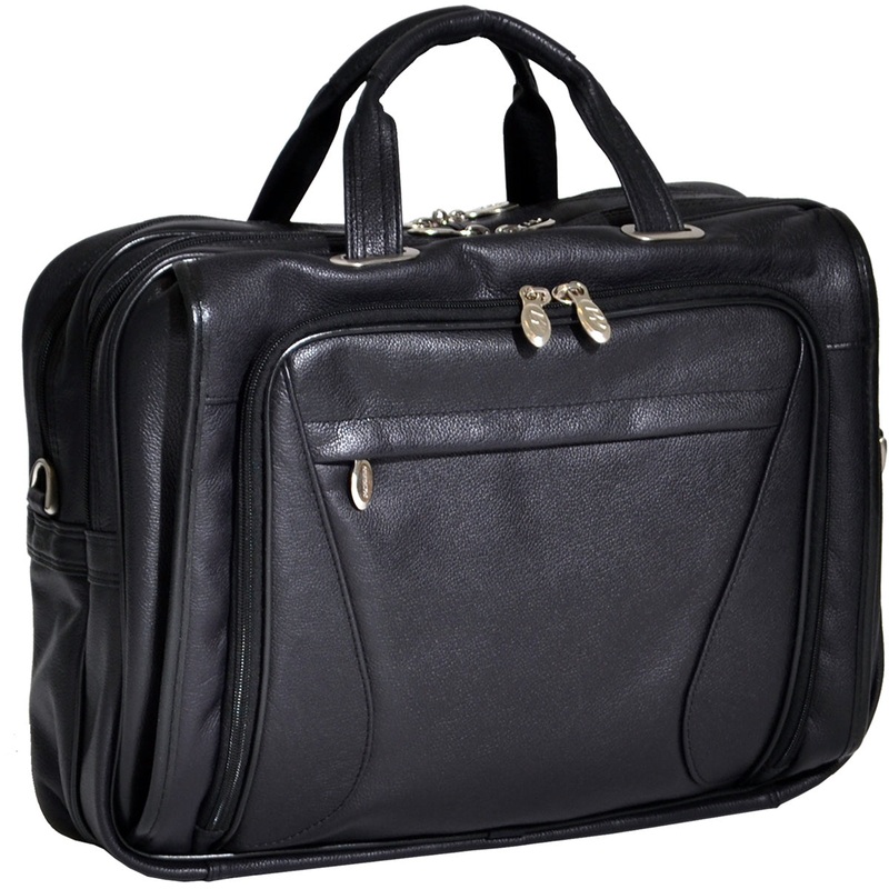Mcklein S Series Irving Park Leather Double Compartment Laptop Case