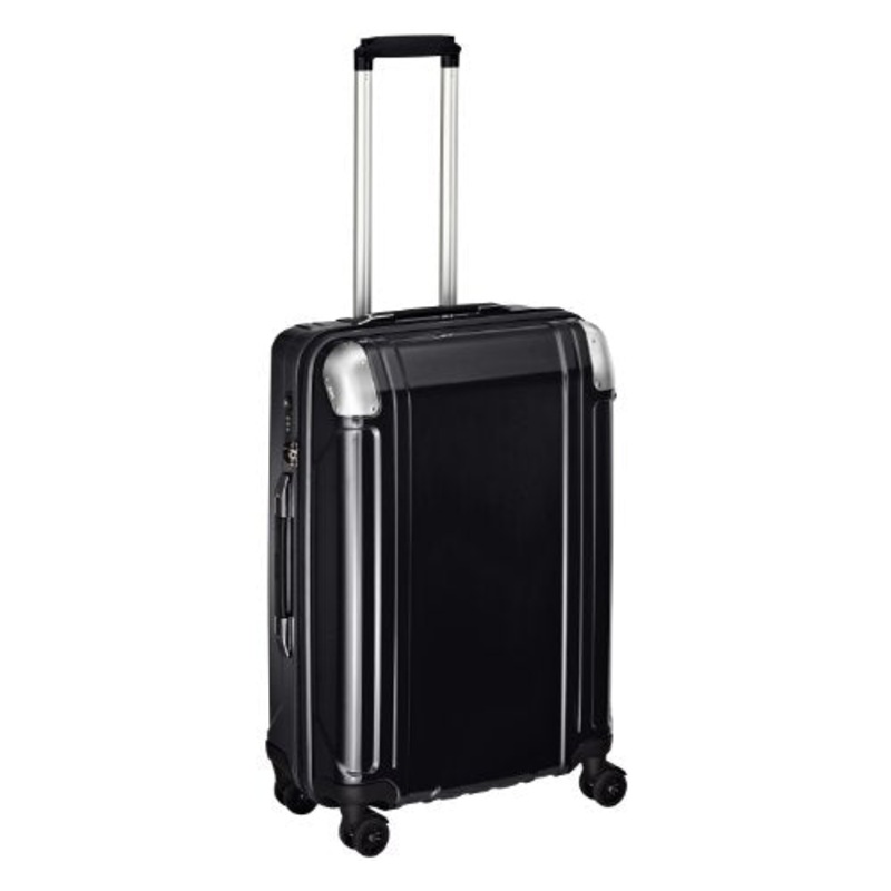 Zero Halliburton Geo Polycarbonate 24 Inch 4 Wheel Spinner Travel Case, Black, One Size