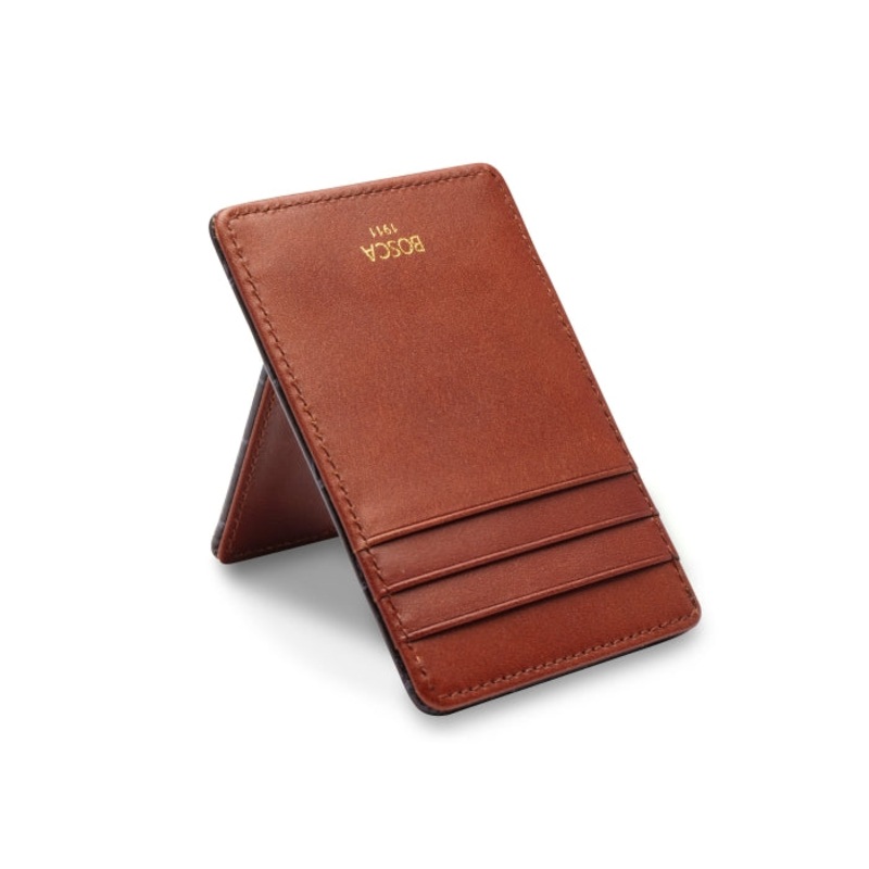 Bosca VINTAGE CROCCO Leather Deluxe Front Pocket Wallet