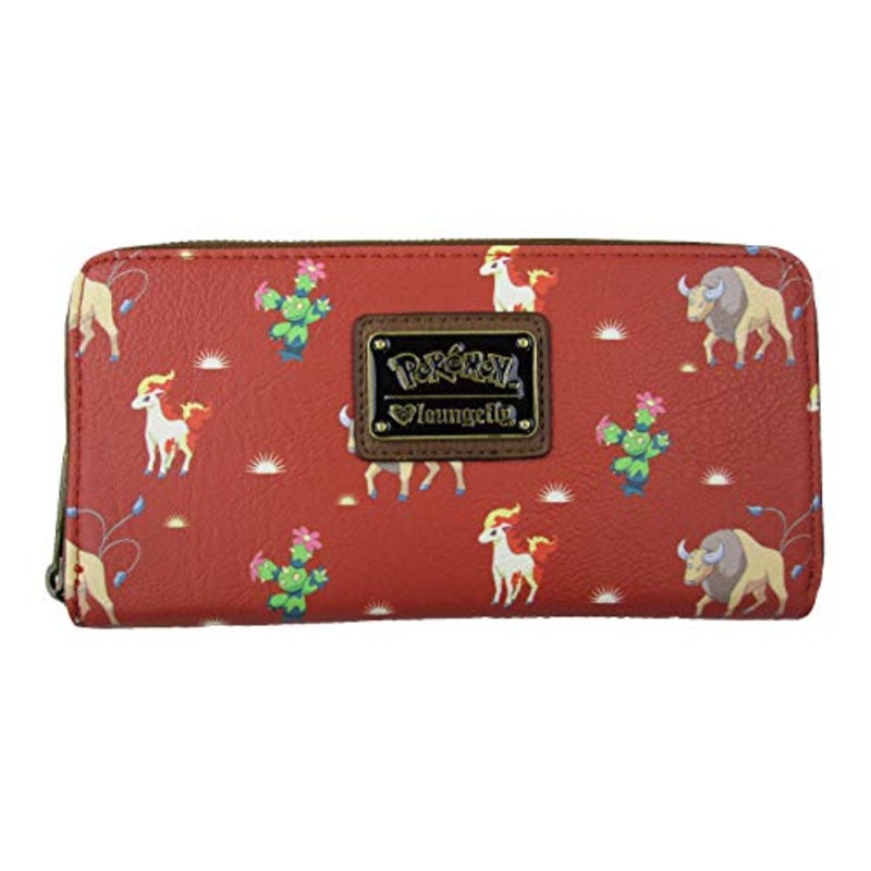 Loungefly x Pokemon Tauros Western Style Zip-Around Wallet (Multicolored, One Size)