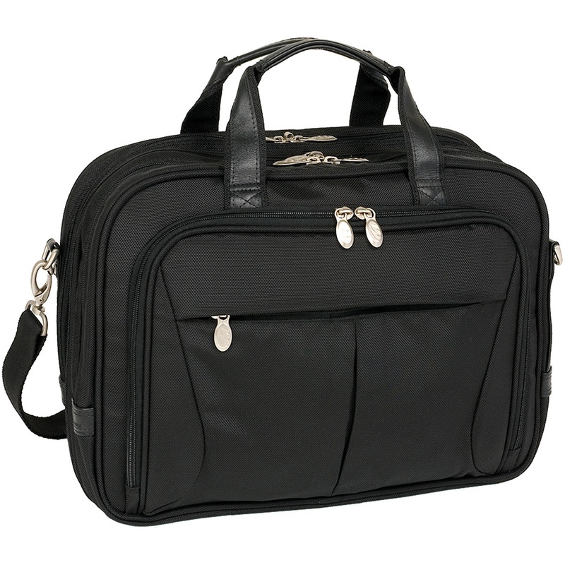 Mcklein R Series Pearson Nylon Expandable Dbl Compartment Briefcase