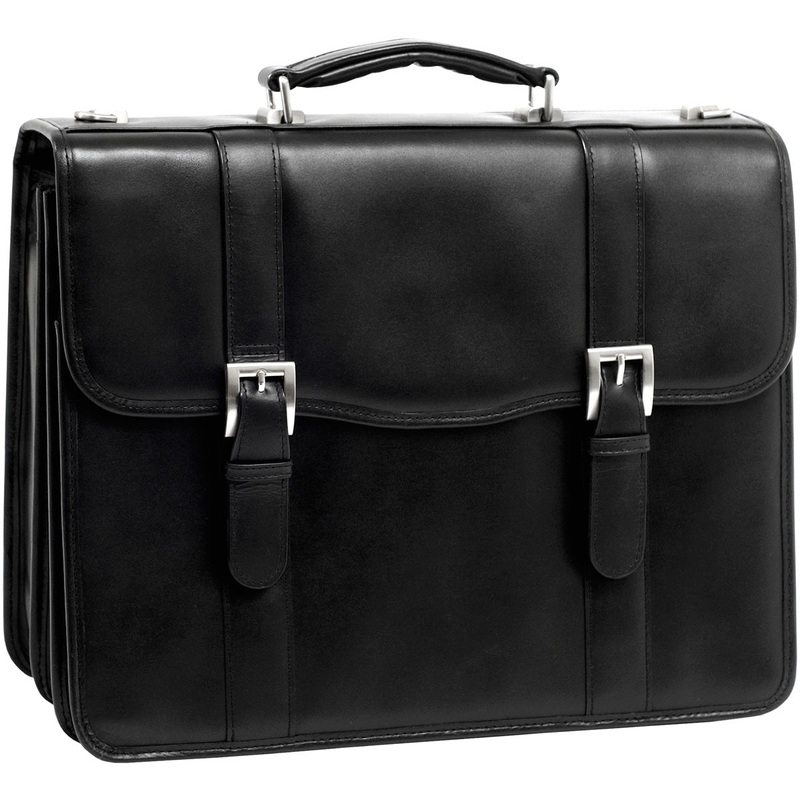 Mcklein V Series Flournoy Leather Dbl Compartment Laptop Case