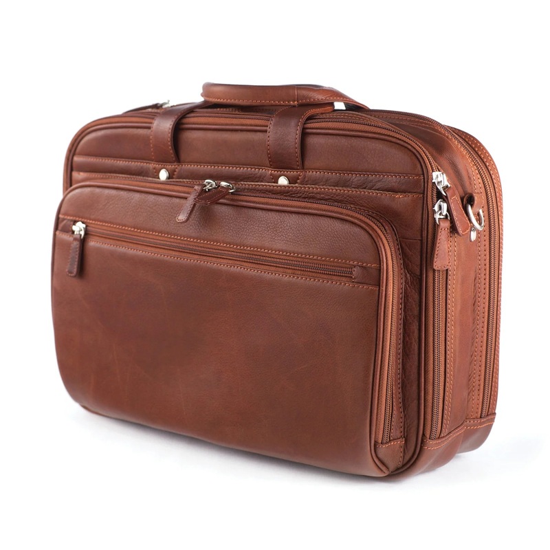 Osgoode Marley Leather Keelan Computer Zippered Briefcase - 6052