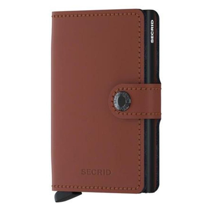 Secrid Miniwallet - Matte Brick - Black Leather