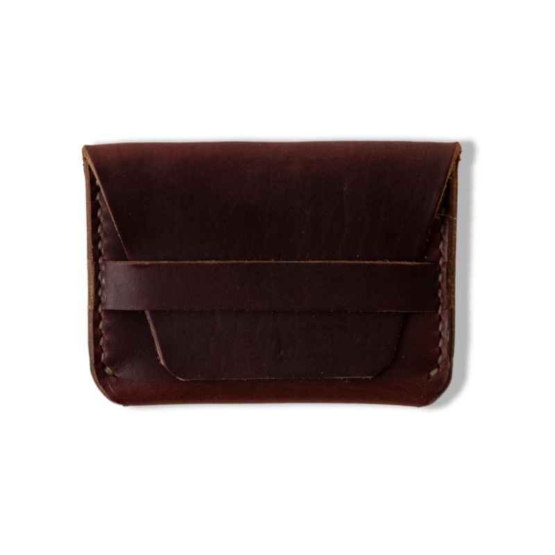 Burgundy Chromexcel Flap Wallet