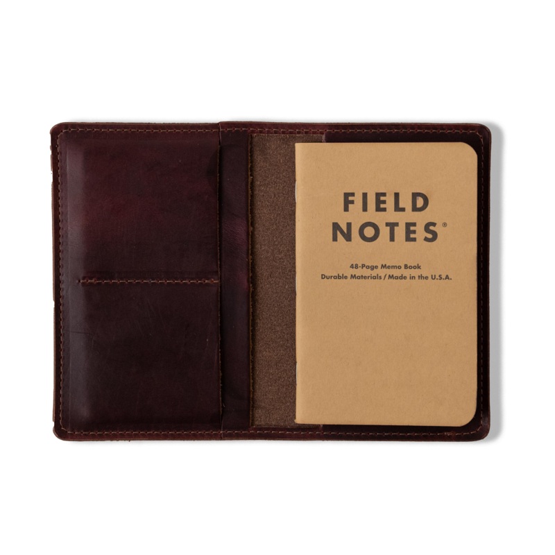 Burgundy Chromexcel Passport Wallet