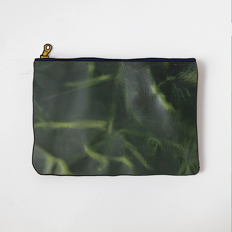 Green Cheaha Medium Zip Pouch