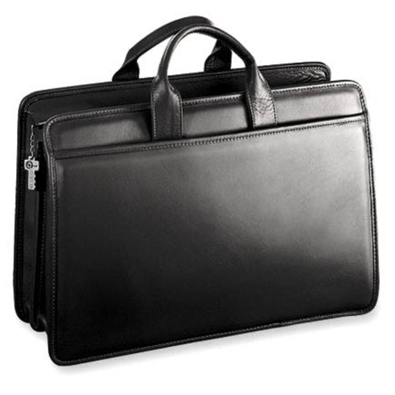 Jack Georges Platinum Special Edition 8202 Double gusset top zip briefcase