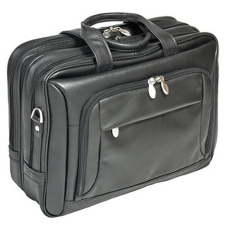 McKlein I Series WEST LOOP 44575 Leather Expandable Double Compartment Briefcase