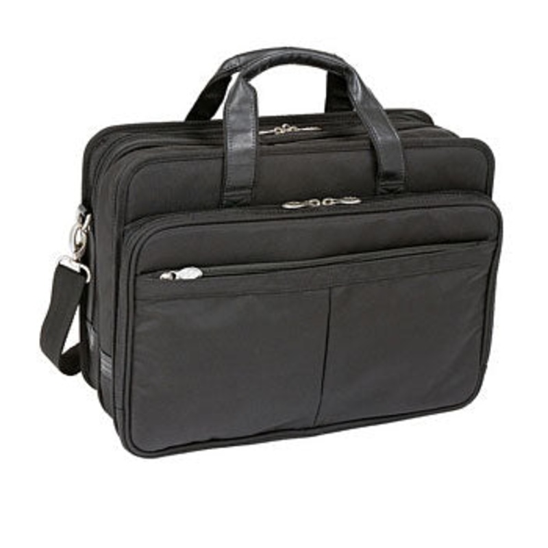 McKlein R Series Walton Nylon Expandable Double Compartment 17" Laptop Case with Removable Sleeve 73985